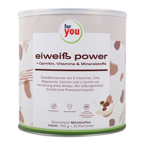 FOR YOU eiweiß power Milchkaffee Pulver