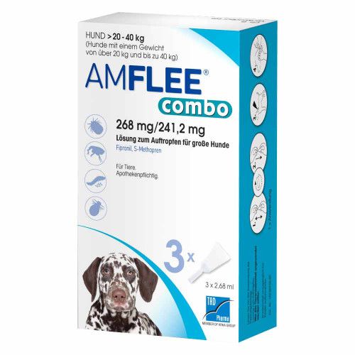 AMFLEE combo 268/241,2mg Lsg.z.Auf.f.Hunde 20-40kg