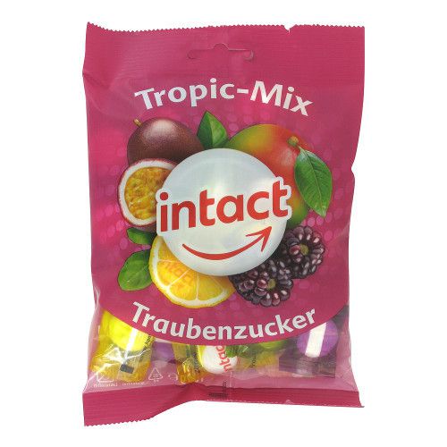 INTACT Traubenzucker Beutel Tropic-Mix