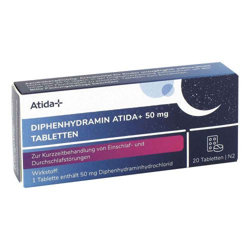 DIPHENHYDRAMIN Atida+ 50 mg Tabletten