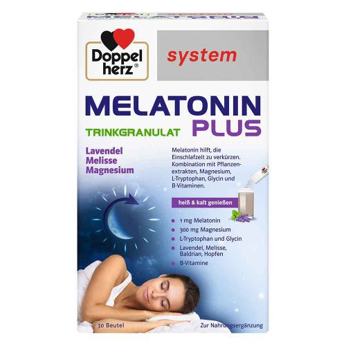 DOPPELHERZ Melatonin Plus Trinkgranulat system Btl