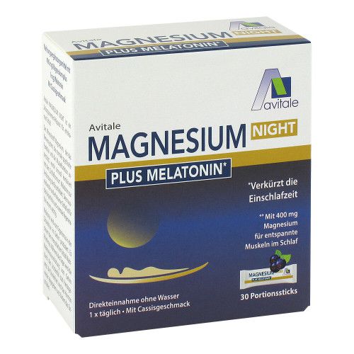 MAGNESIUM NIGHT plus 1 mg Melatonin Direktsticks