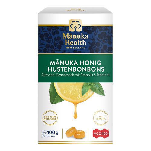 MANUKA HEALTH MGO 400+ Hustenbonbons Zitrone m.Prop.&Men