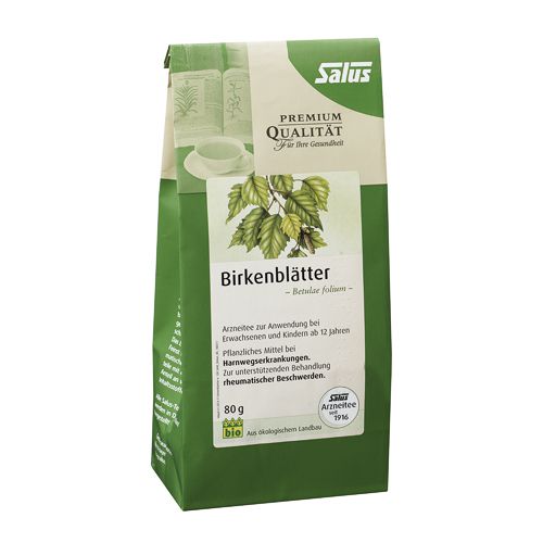 BIRKENBLÄTTER Tee Bio Betulae folium Salus 80 g 01001640