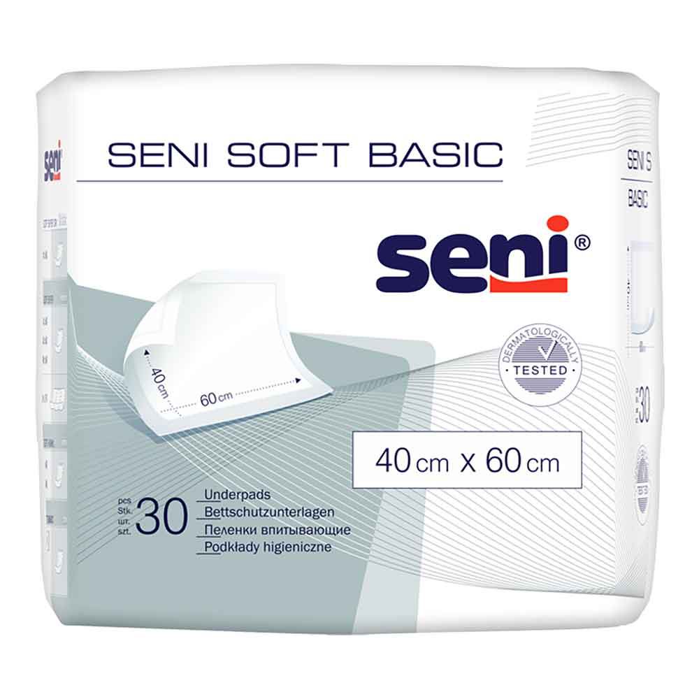 SENI Soft Basic Bettschutzunterlage 40x60 cm 30 St SE-091-B030-001