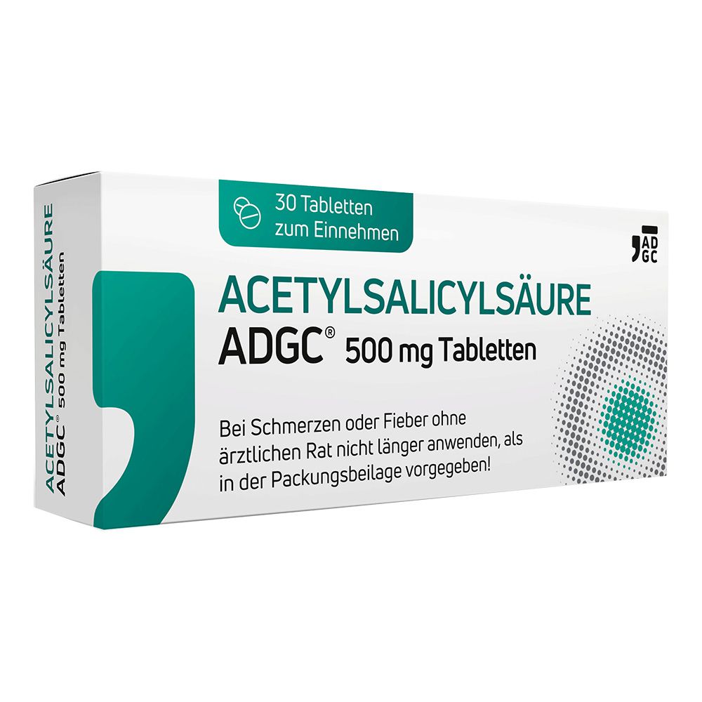 ACETYLSALICYLSÄURE ADGC 500 mg Tabletten 30 St