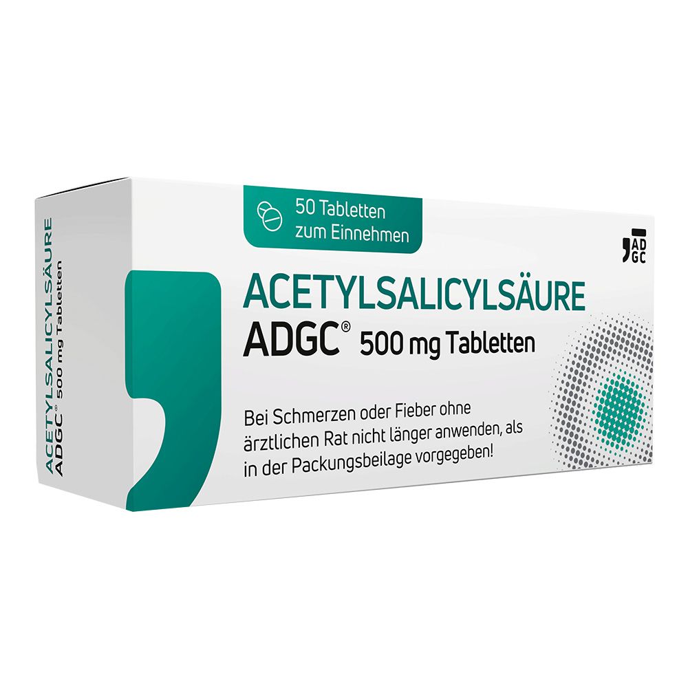 ACETYLSALICYLSÄURE ADGC 500 mg Tabletten 50 St