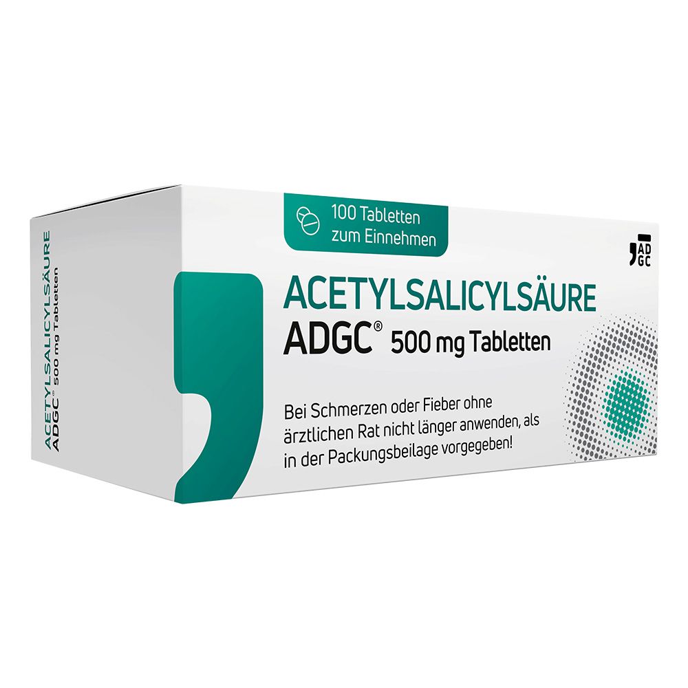 ACETYLSALICYLSÄURE ADGC 500 mg Tabletten 100 St